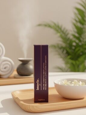 Imayla Hydrating Cream Lipstick - Plum Packaging-Imayla Red